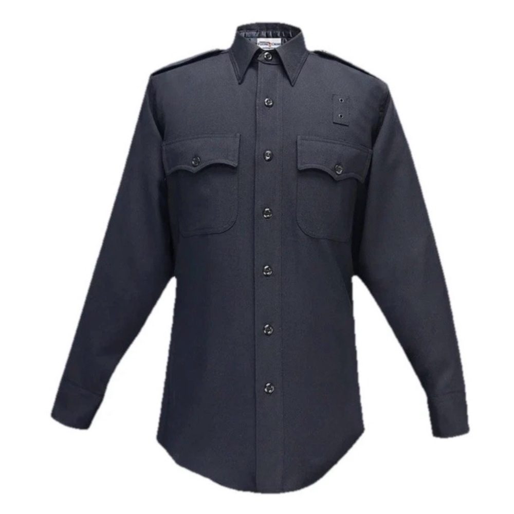Flying Cross Wool Uniform Shirt X120W9576 Navy Men Sz 15.5 X 33 Police / Fire